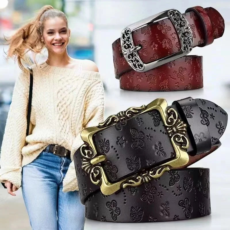 Ceinture Large Cuir Femme Retro Style Coreen | MDN Store 25