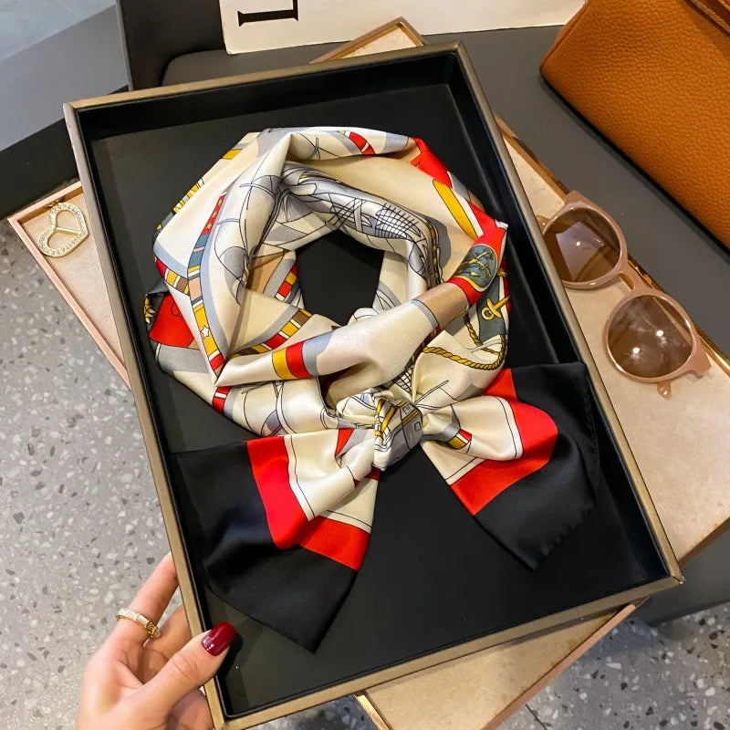 Foulard Soie Long Étroit Femme Cravate | MDN Store