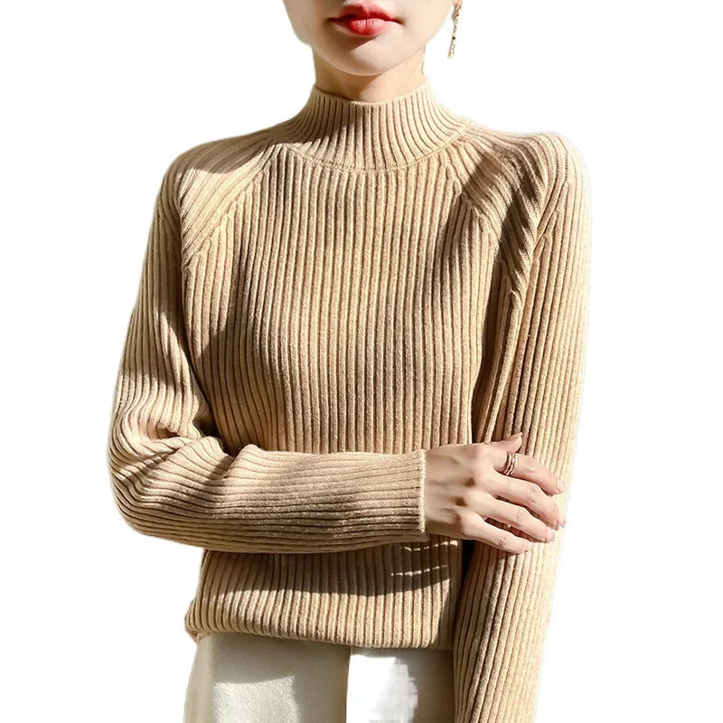 Pull Sans Manches Femme Col Montant Tricot Epais Layering 6 Coloris | MDN Store