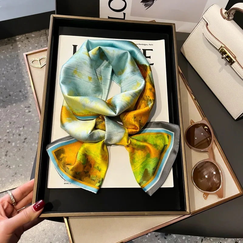 Foulard Soie Long Étroit Femme Cravate | MDN Store