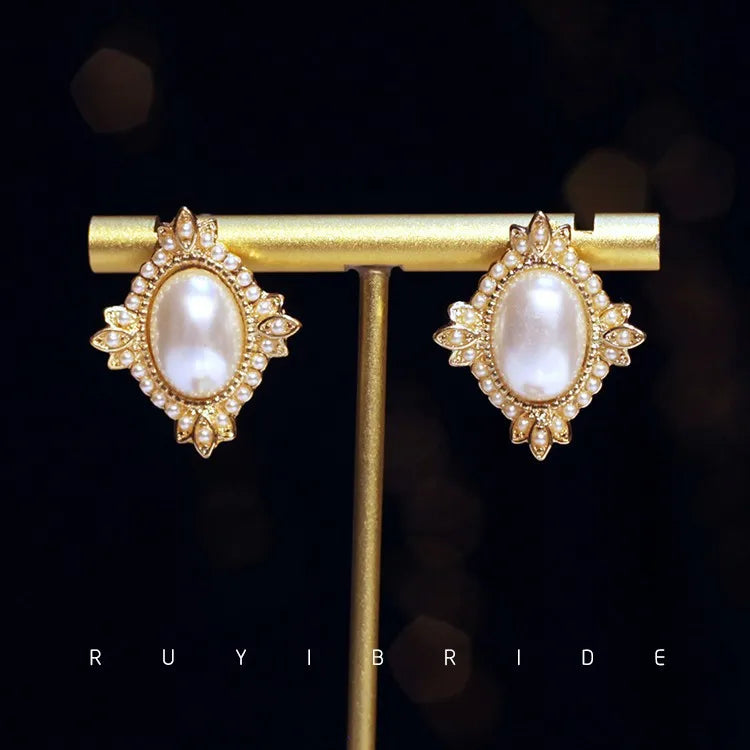 Parure Collier Boucles Perles Vintage | MDN Store