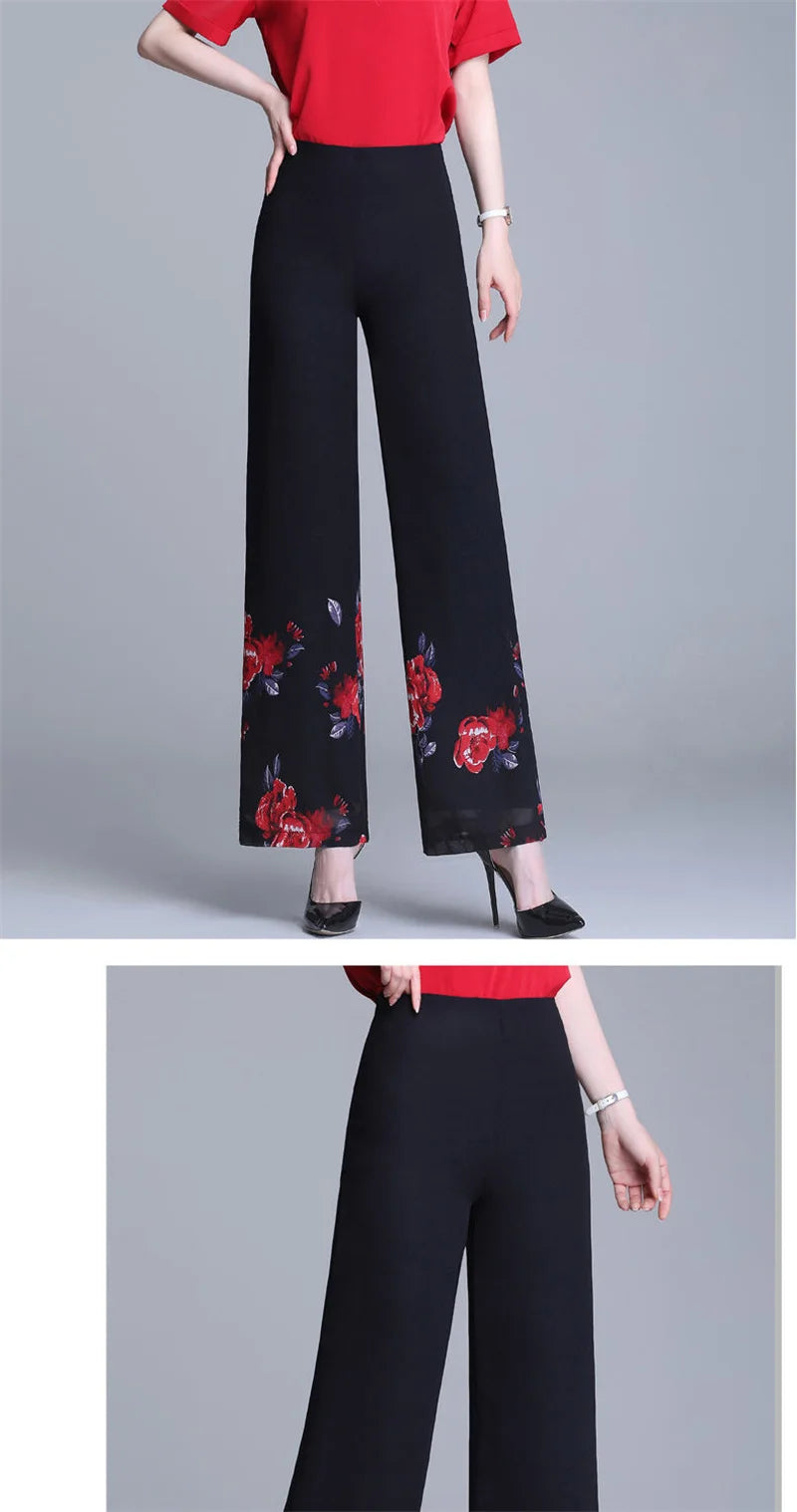 Pantalon Grande Femme Mousseline Imprimé | MDN Store