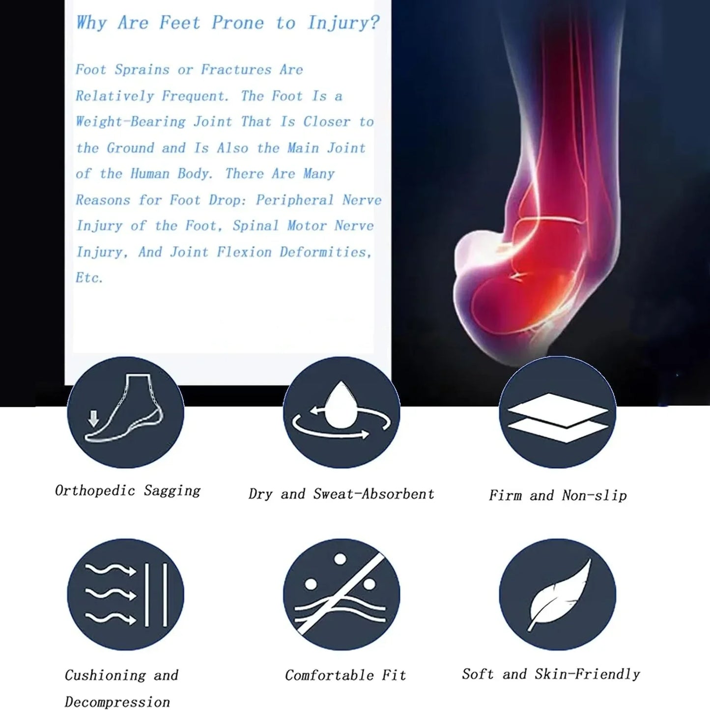 Attelle Nuit Fasciite Plantaire Réglable | MDN