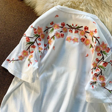 T-Chemise Broderie Cerisiers Femme | MDN Store