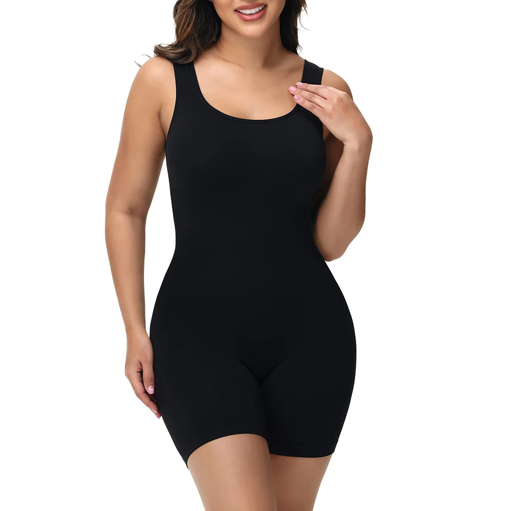 Body Gainant Bretelles Larges Shorty Femme - Gaine Complète Ventre Plat Confortable | MDN
