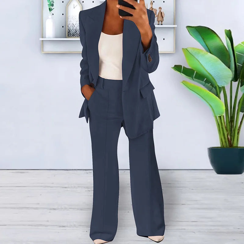 Ensemble Tailleur Pantalon Blazer Noir | MDN