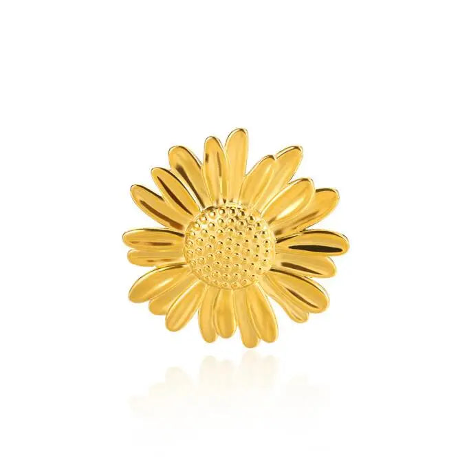 Bague Géométrique Acier Doré Ajustable | MDN Store