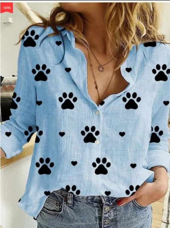 blouse-femme-vintage-coton-lin-manches-longues - MDN Store 25