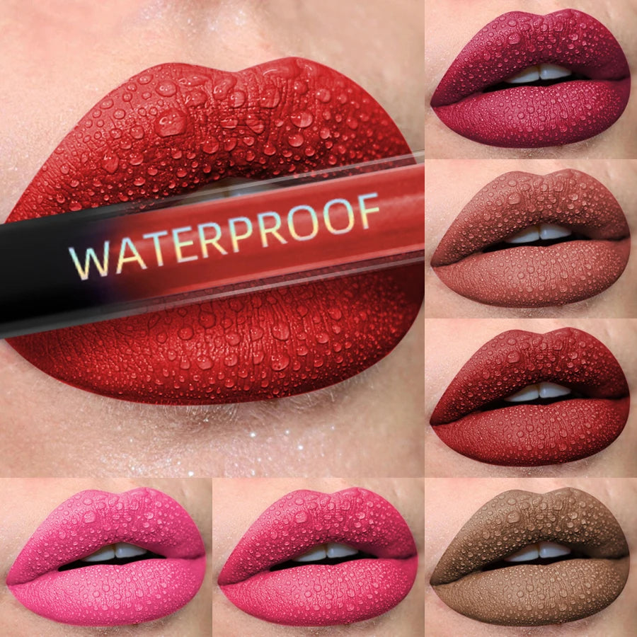 Gloss Lèvres Mat Velours 19 Couleurs Imperméable Nude Noir Rouge | MDN Store