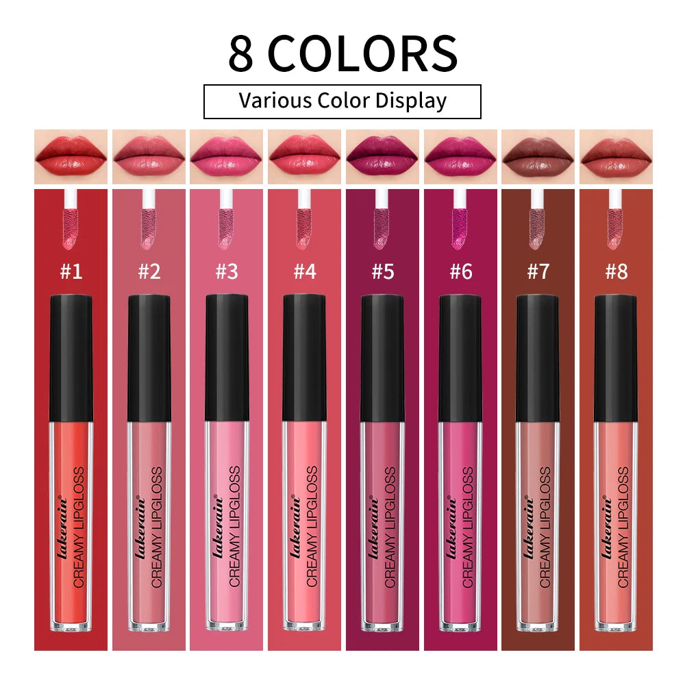 Gloss Lèvres Crémeux Imperméable 8 Couleurs Velours Mat Hydratant | MDN Store