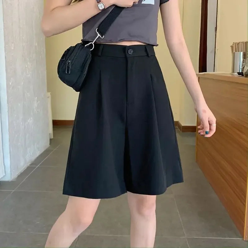 Short Femme Taille Basse Large Style Coréen | MDN