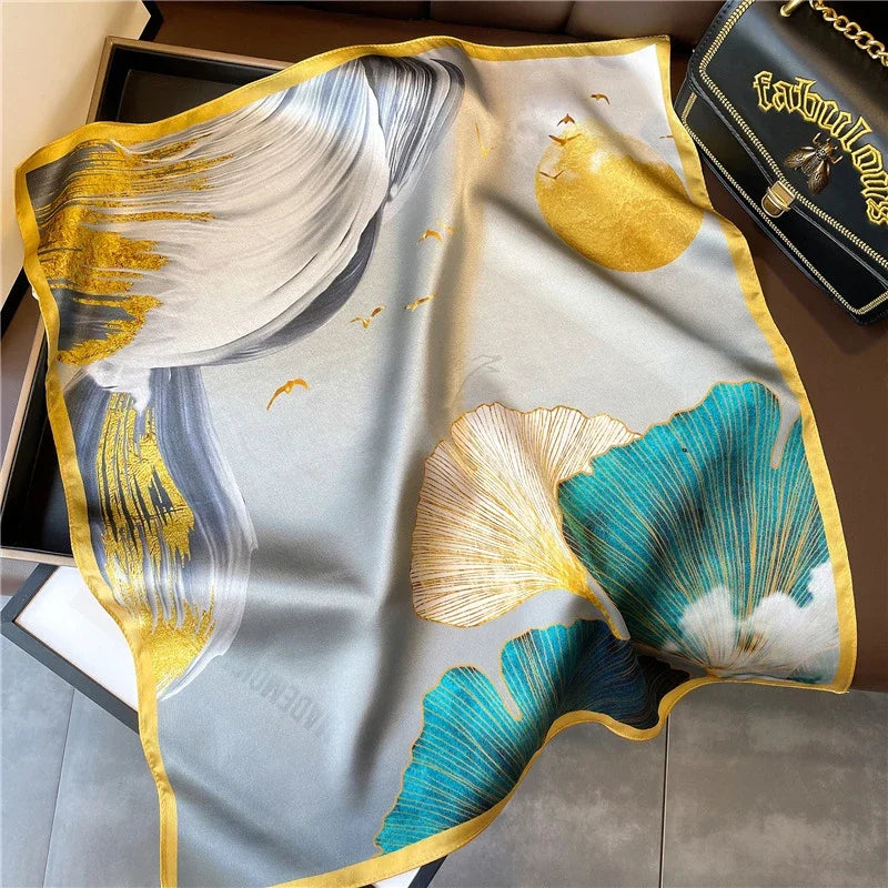 Foulard Carré Soie Naturelle 100% 53cm Femme | MDN Store