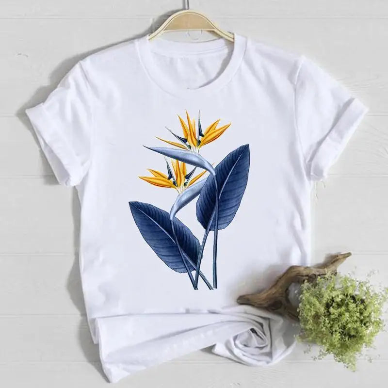 T-shirt Fleurs Printemps Graphique Femme | MDN