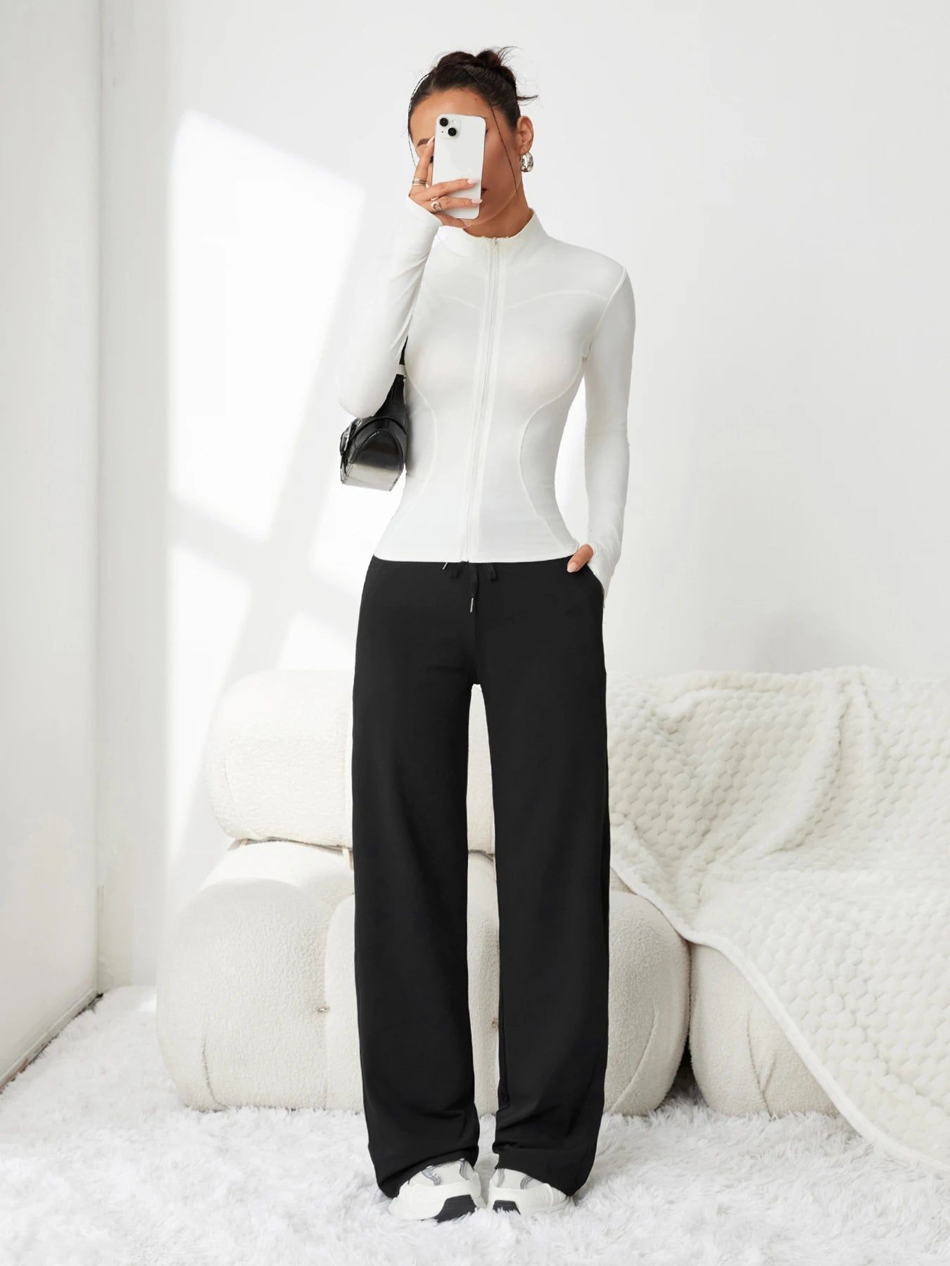 Pantalon Large Soie Glacée Été Femme | MDN Store