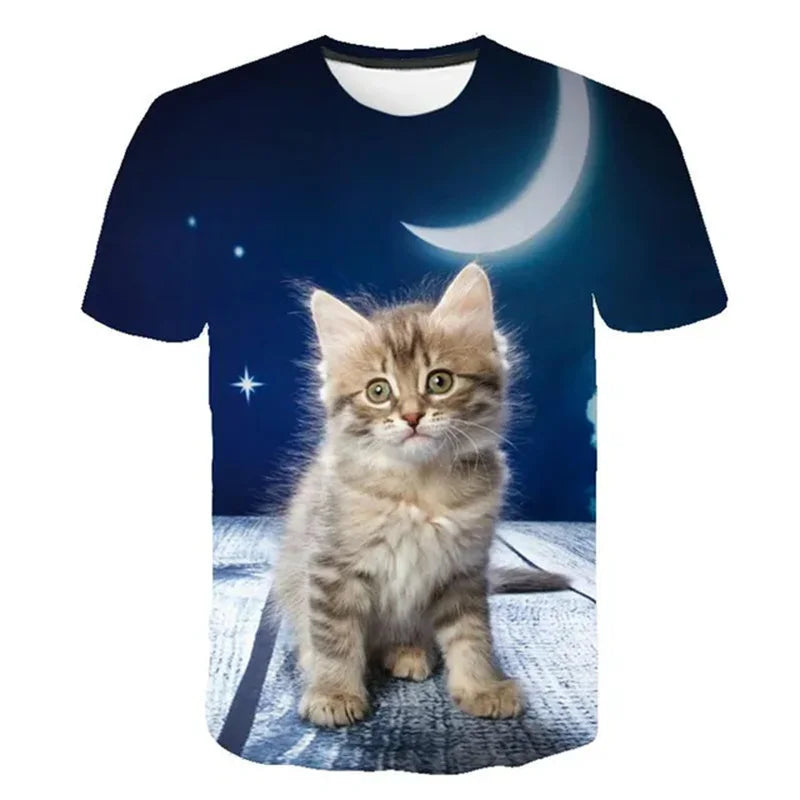 T-Chemise Chat Mystérieux 3D Ample Femme | MDN Store