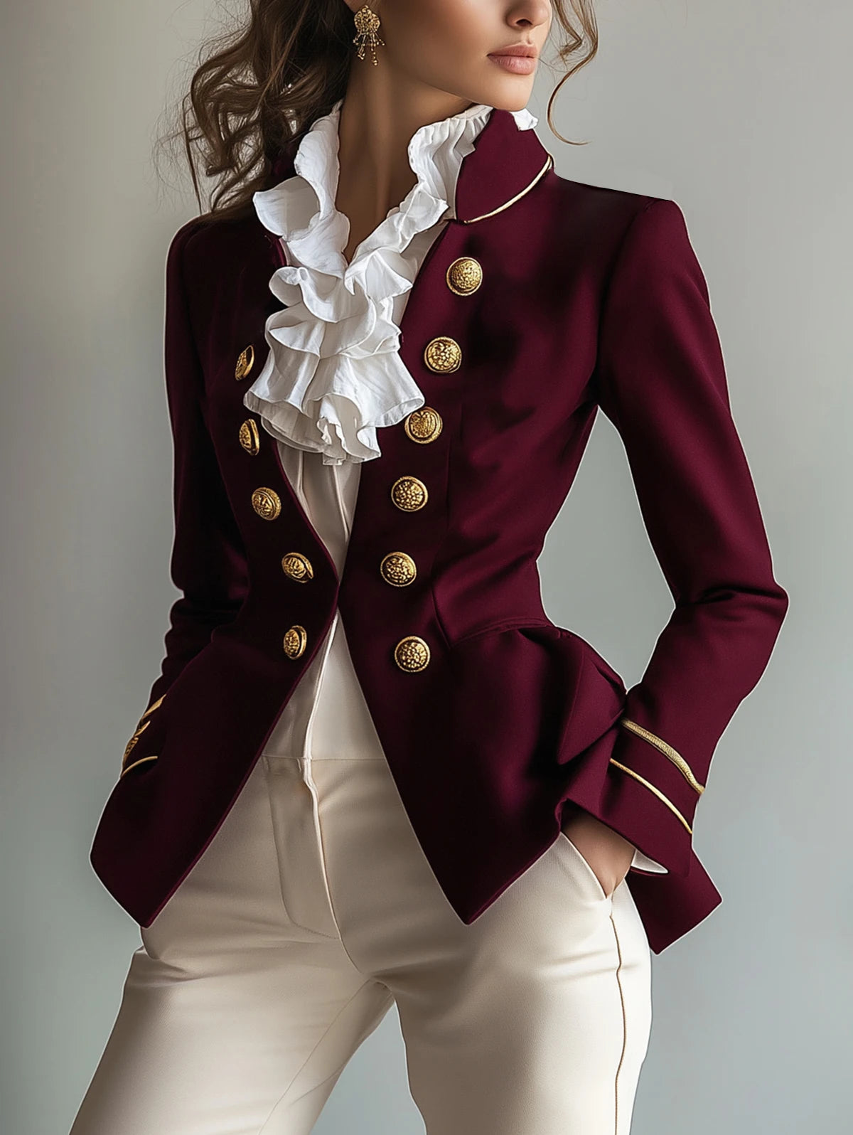 Veste Blazer Col Montant Élégante | MDN Store