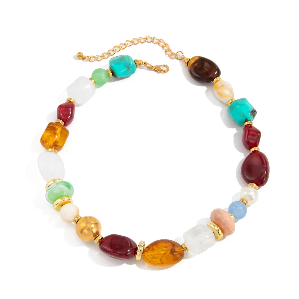 Collier Ras-de-Cou Perles Résine Bohème | MDN Store
