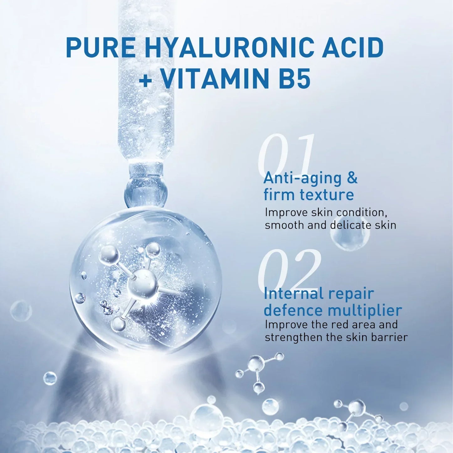 Sérum Visage Acide Hyaluronique B5 Anti-Rides Hydratant | MDN
