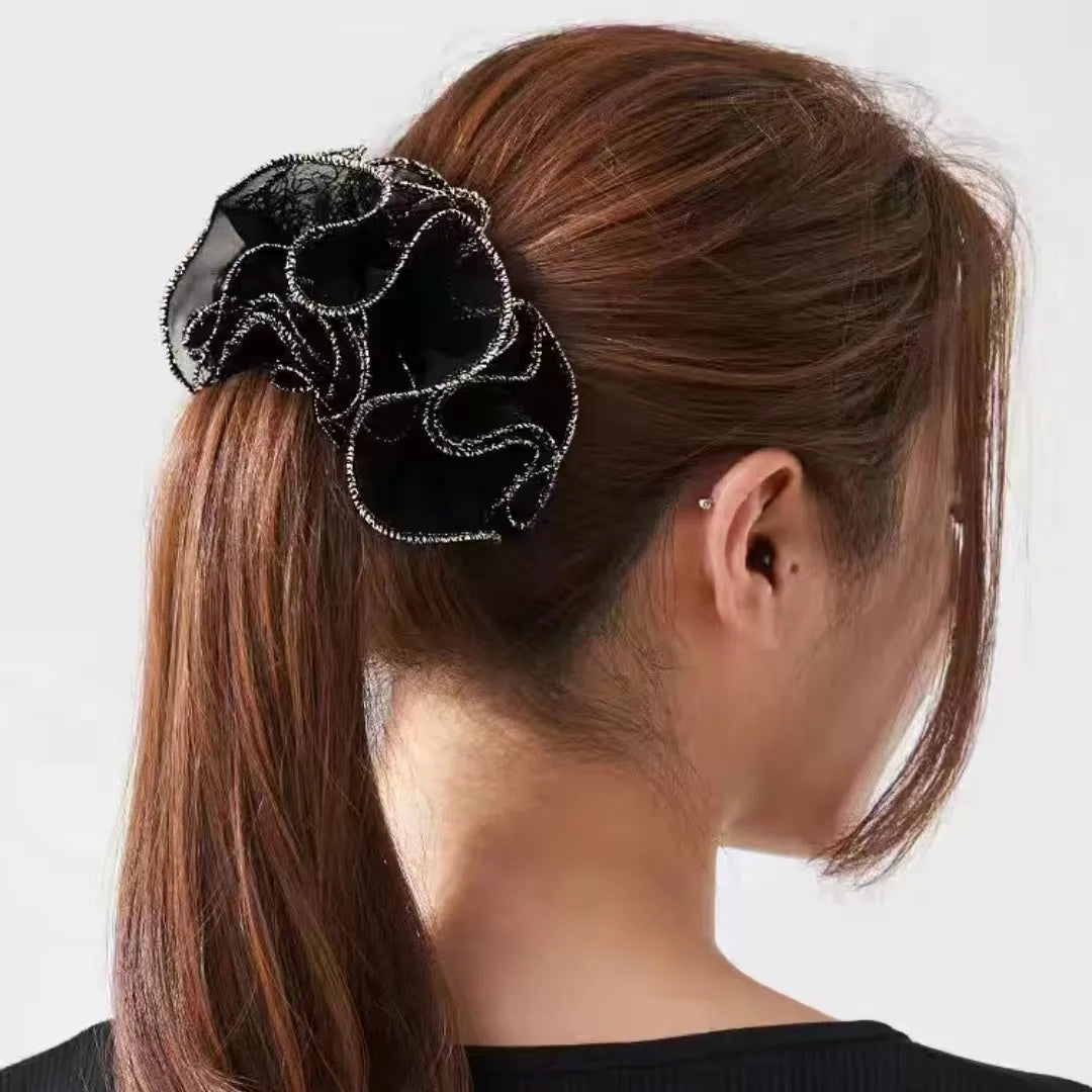 Chouchou Dentelle Nœud Fantaisie - Élastique Cheveux Femme Fille Haute... | MDN Store