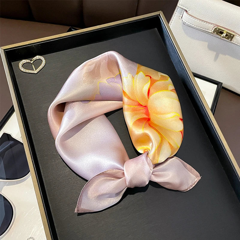 Foulard Carré Soie Naturelle 100% 53cm Femme | MDN Store