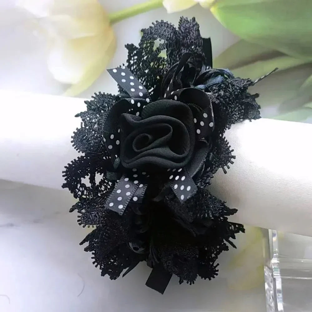 Chouchou Dentelle Nœud Fantaisie - Élastique Cheveux Femme Fille Haute... | MDN Store