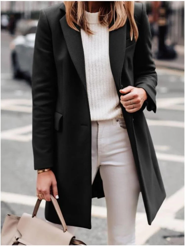 Manteau Femme Mélange Laine Doublé - Streetwear Hiver Chaud Élégant | MDN