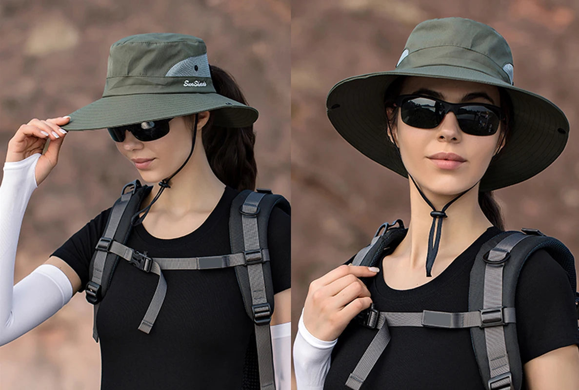Chapeau Bob Pliable Trou Queue Cheval Bleu | MDN Store