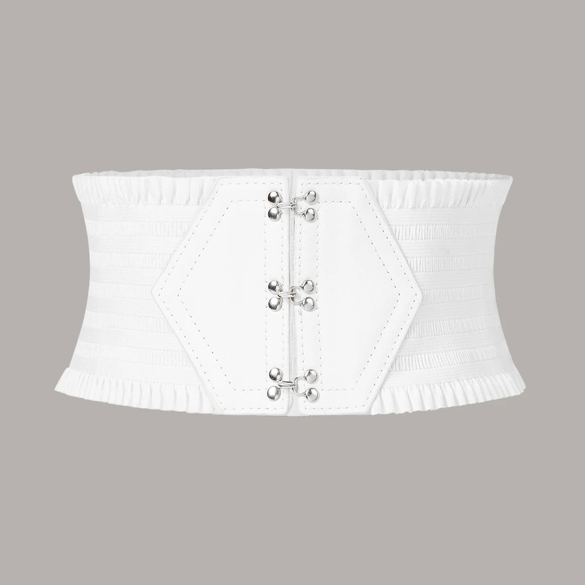 Ceinture Large Élastique Triple Boucle Volants Femme - Ceinture Robe Décorative Ajustable | MDN