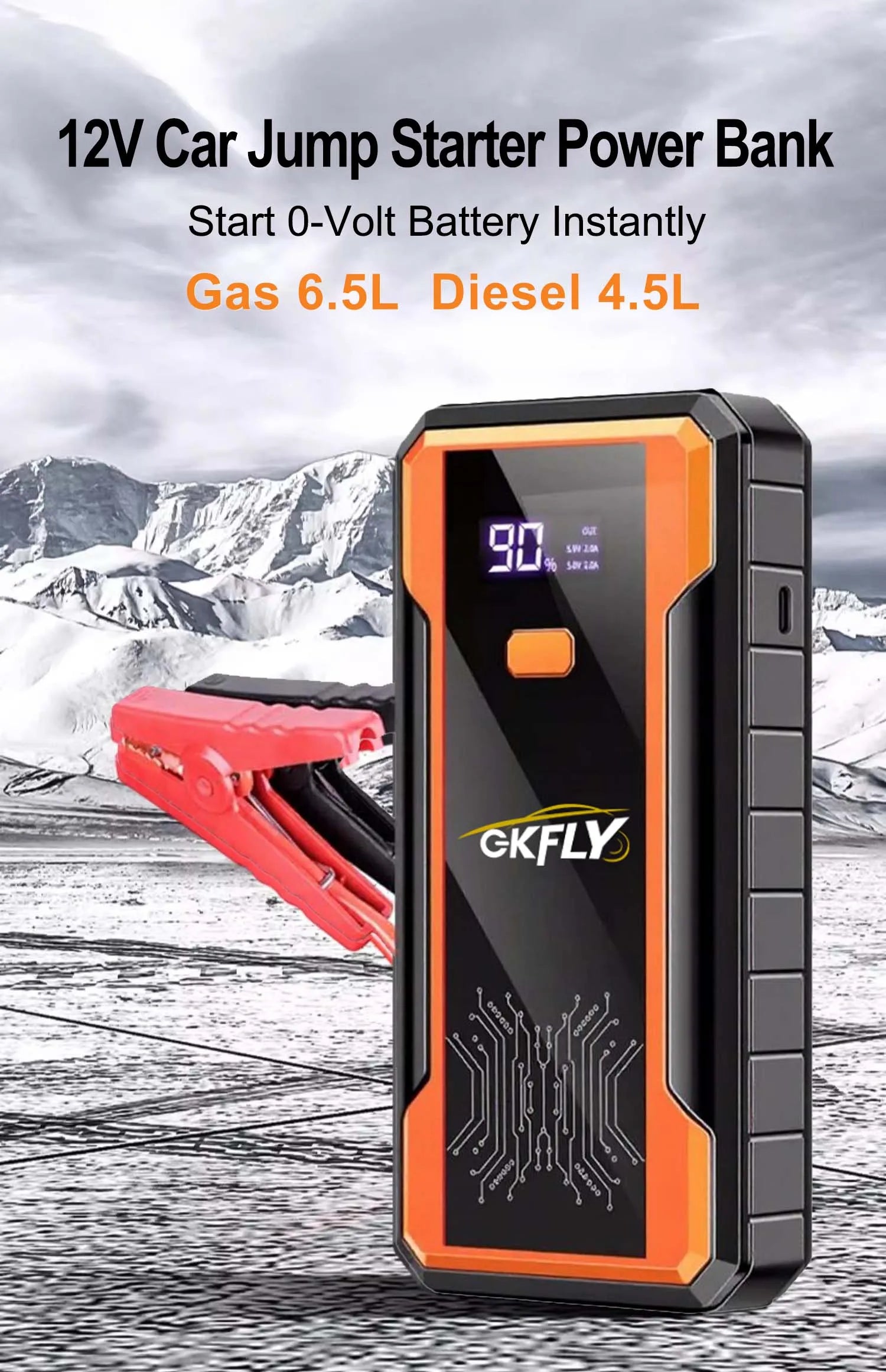 Booster Batterie Voiture 4000A 12V Powerbank Démarrage | MDN Store