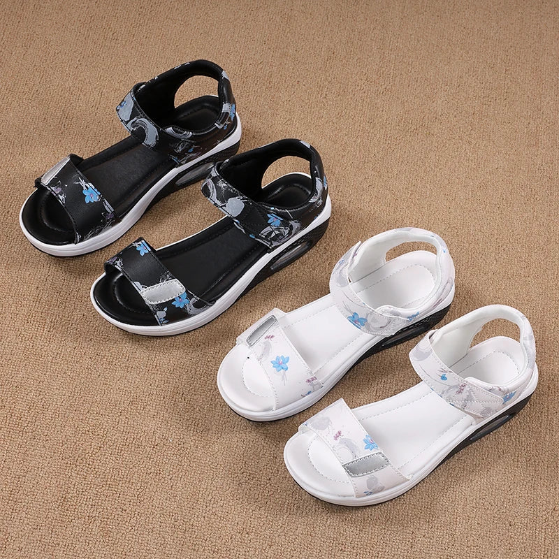 Sandales Plateforme Femme Confort Cuir Plage Sport | MDN