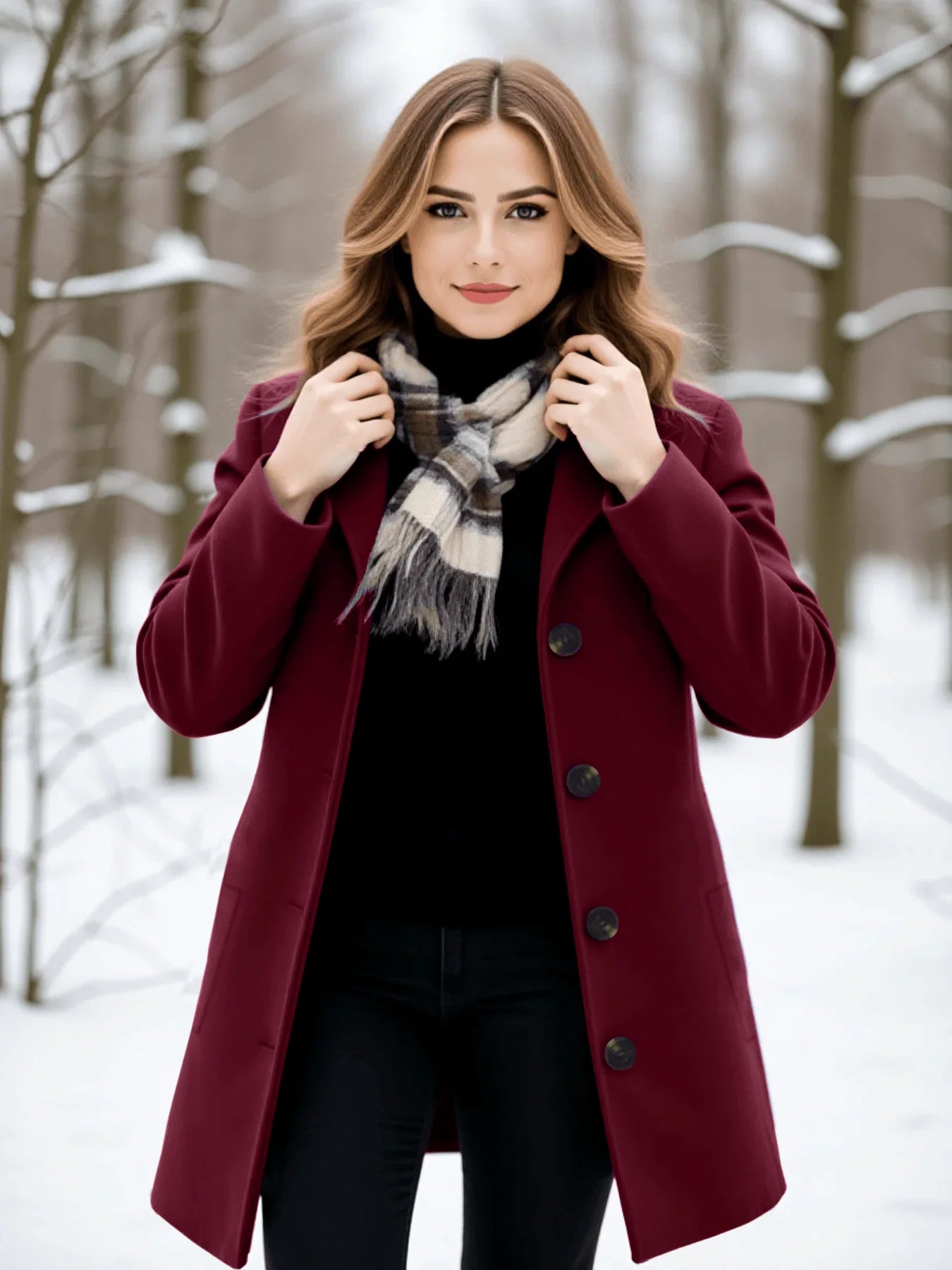 Manteau Bourgogne taille M femme - MDN Store 25