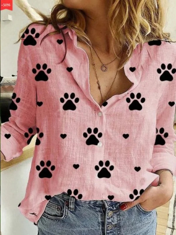 blouse-femme-vintage-coton-lin-manches-longues - MDN Store 25
