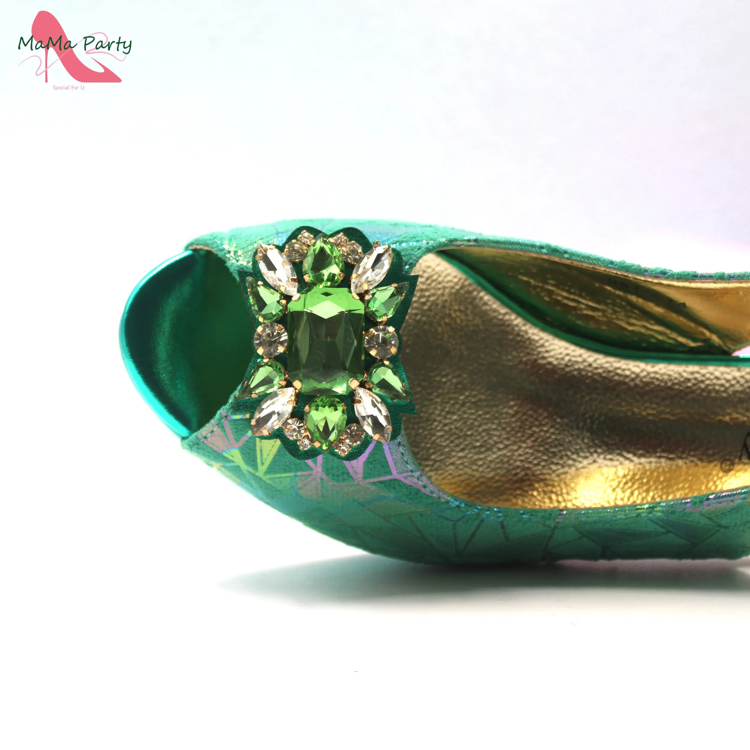 Escarpins Talon Carré Bout Ouvert Femme Soirée Mariage Élégant | MDN Store 25