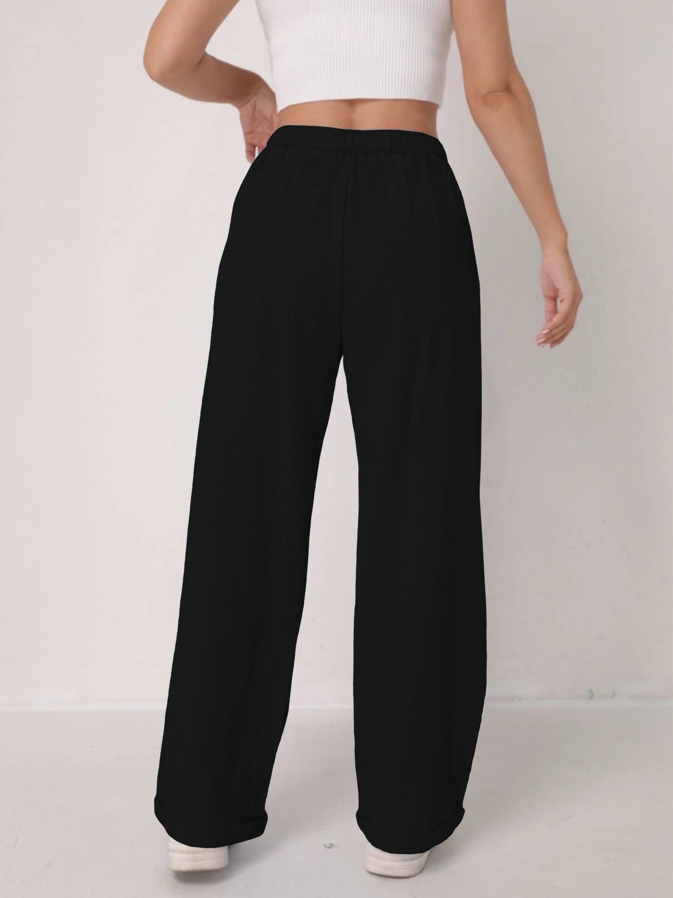 Pantalon Lin Taille Haute Décontracté Femme | MDN Store