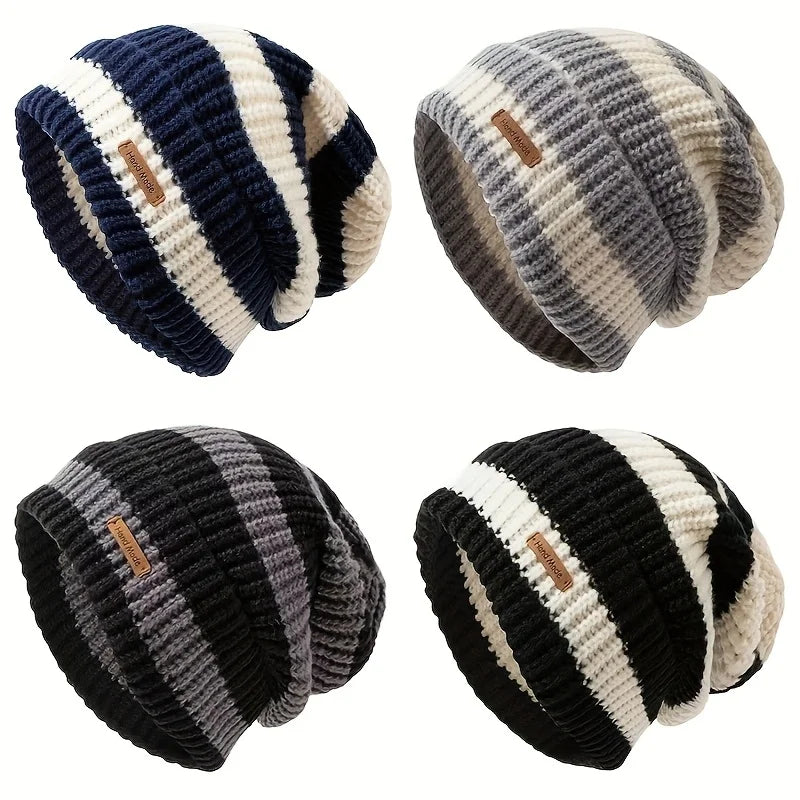 Bonnet Rayé Léger Mixte - Chaud Coupe-Vent Automne Hiver | MDN