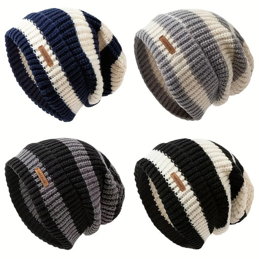 Bonnet Rayé Léger Mixte - Chaud Coupe-Vent Automne Hiver | MDN