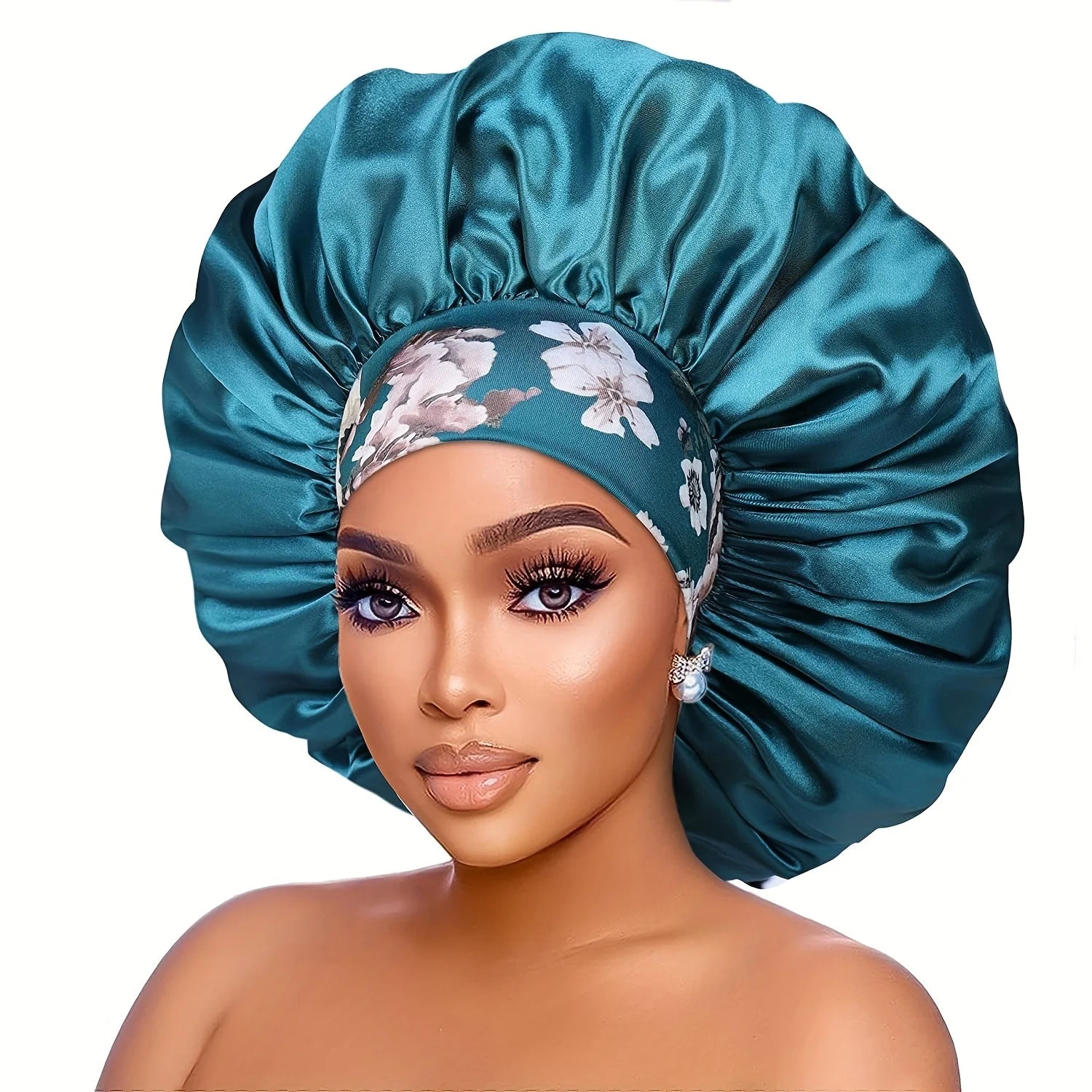 Bonnet Nuit Satin Fleurs | MDN Store