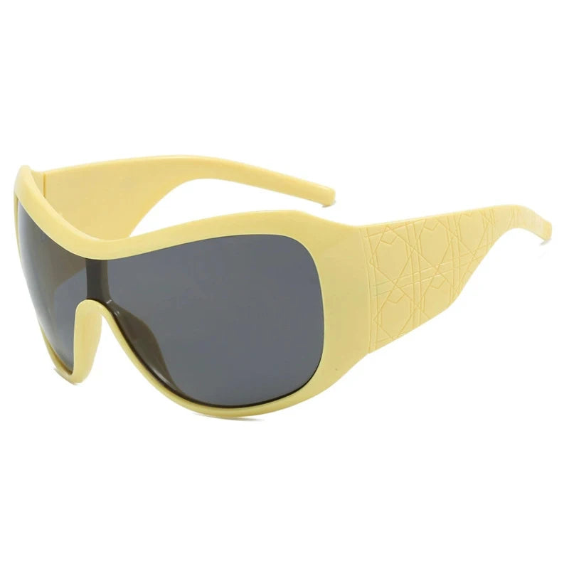 Lunettes de Soleil Y2K Oversize Monobloc UV400 - Femme | MDN