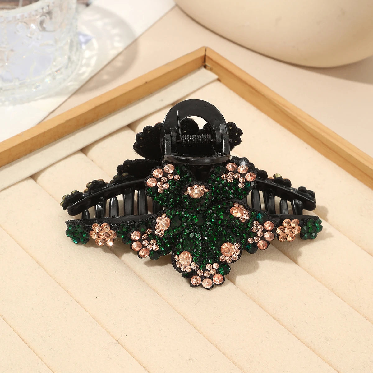 Pince Cheveux Fleur Strass Élégante - Barrette Crabe Mode Femme | MDN Store