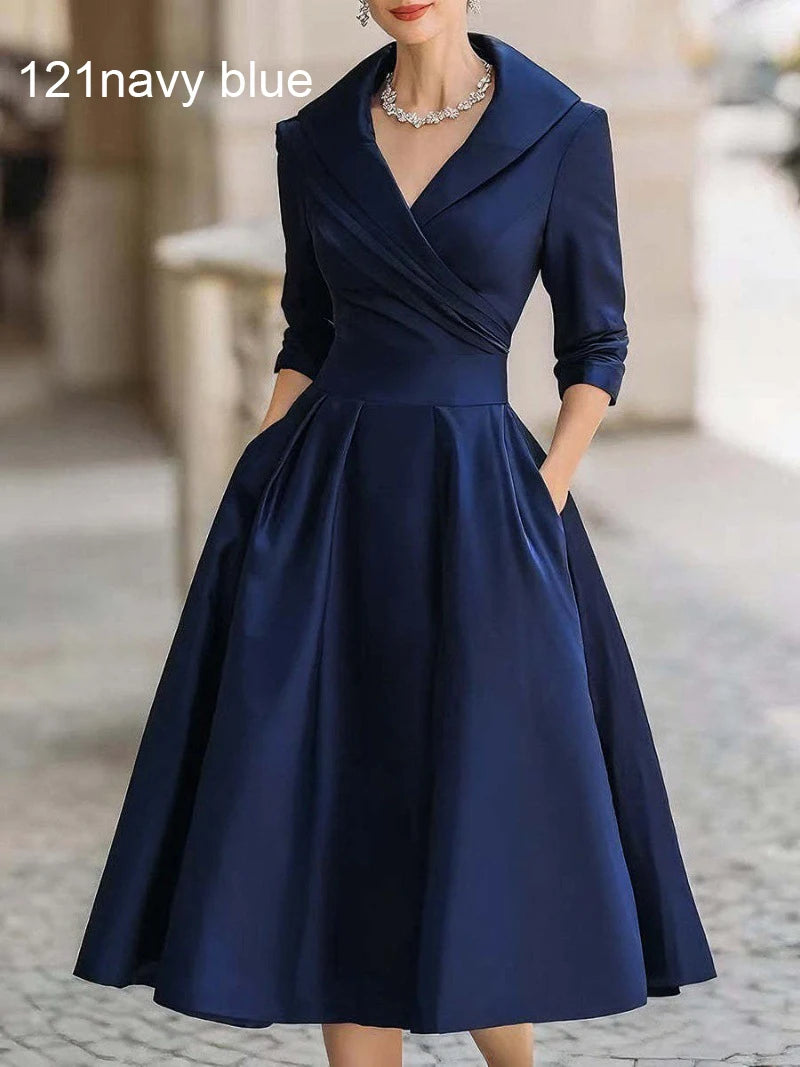 Robe Longue Femme Mousseline Manches Courtes Soiree Élégante | MDN Store