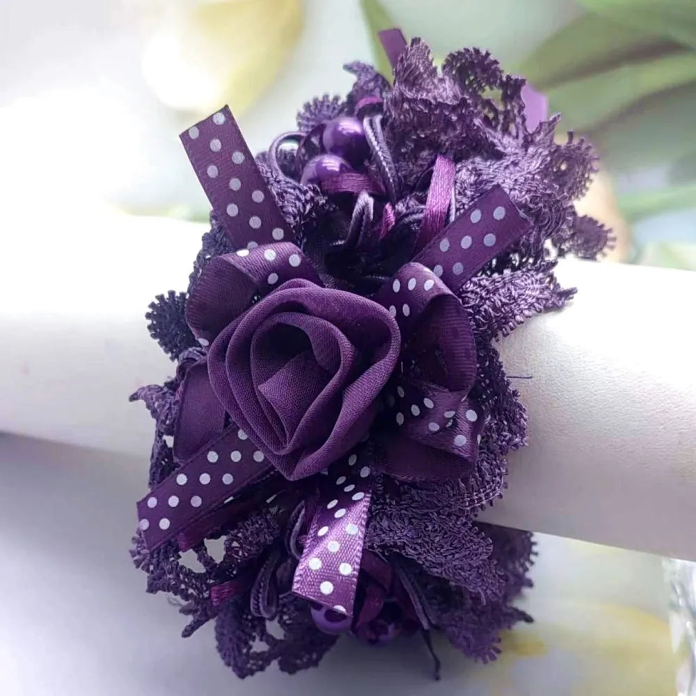 Chouchou Dentelle Nœud Fantaisie - Élastique Cheveux Femme Fille Haute... | MDN Store