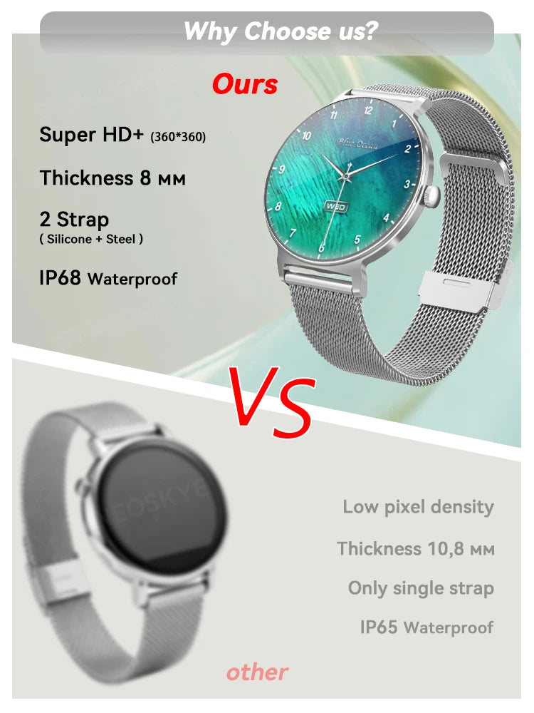 Montre Connectée Femme Luxe 1.27" Bluetooth | MDN