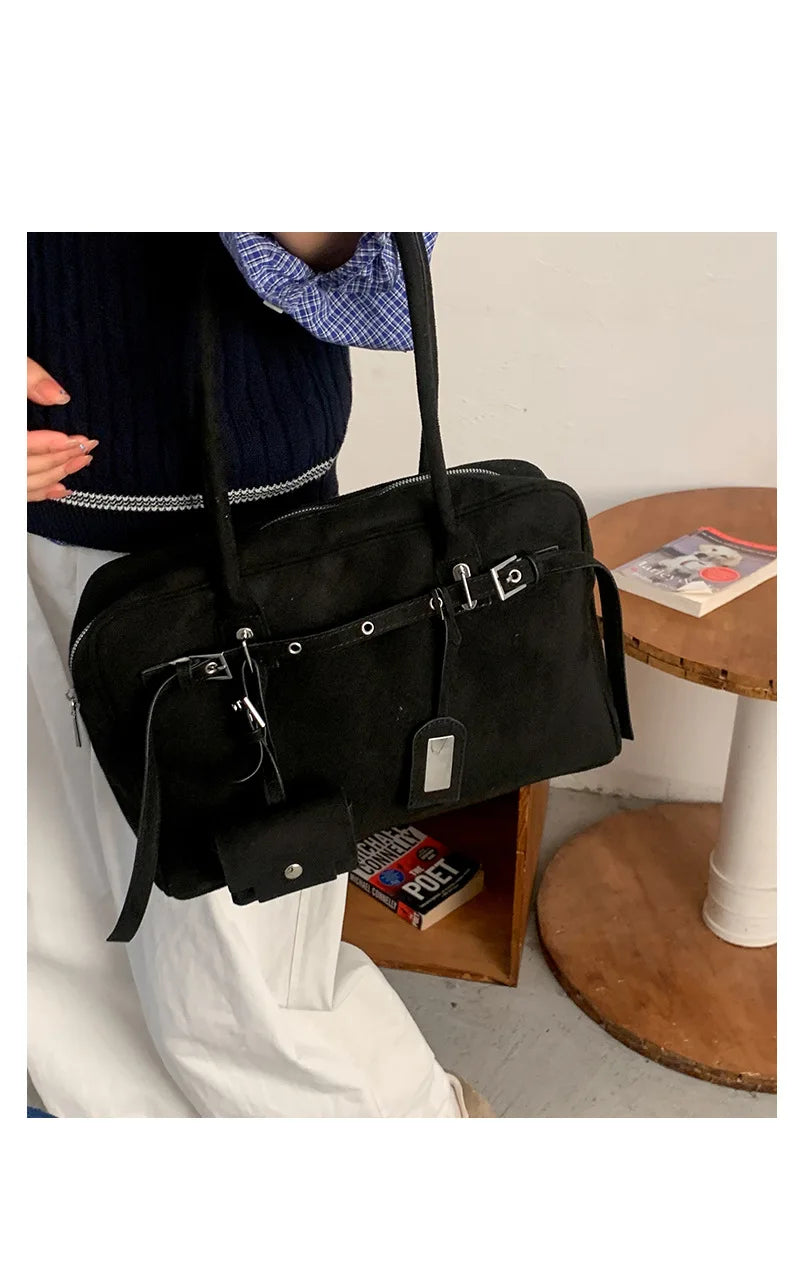 Sac à Main Femme Cuir Daim Vintage Grande Capacité Bureau - MDN