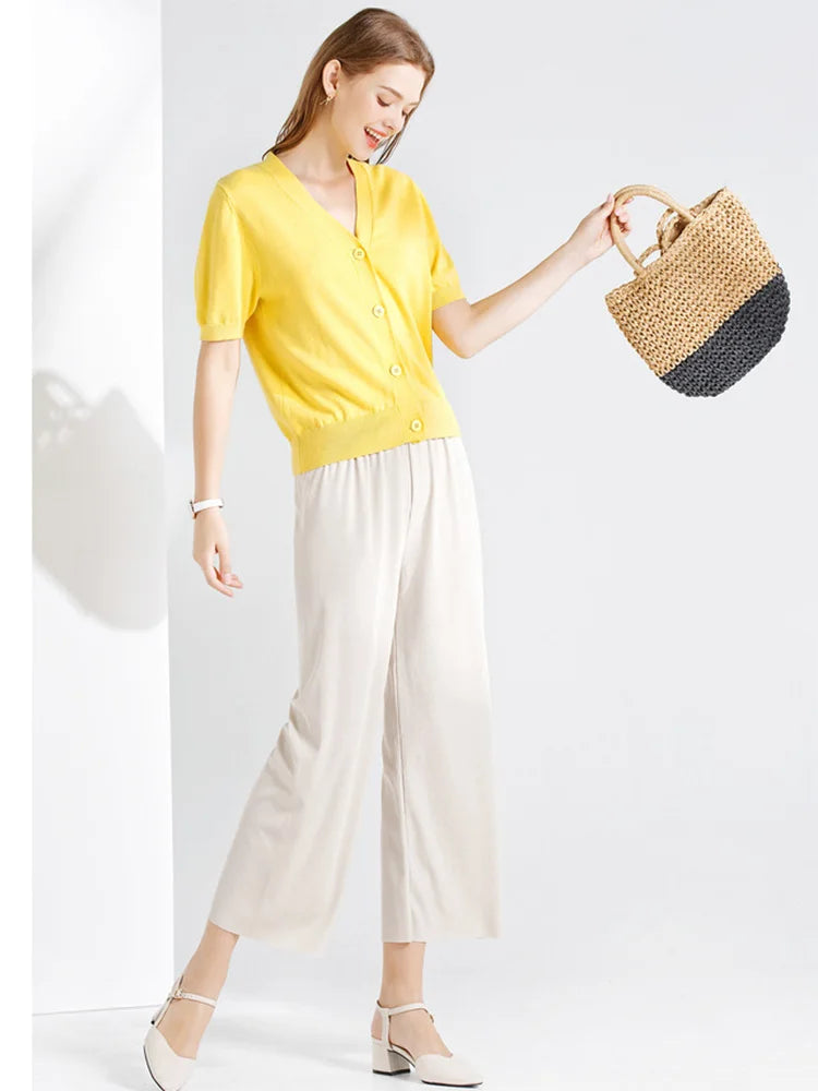Pantalon Grande Cheville Femme Décontracté Ete | MDN Store