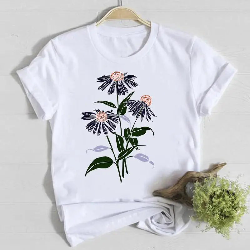 T-shirt Fleurs Printemps Graphique Femme | MDN