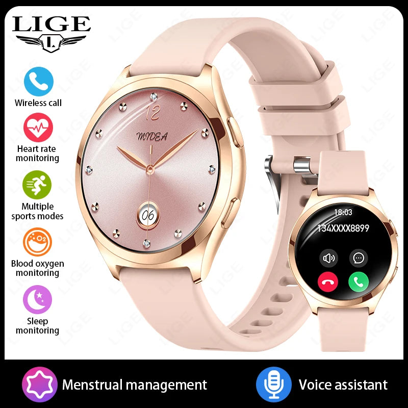Montre Connectée Femme Luxe 1.27" Boussole IP68 | MDN Store