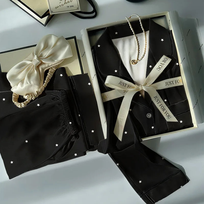 Pyjama Satin Soie Uni 2 Pièces | MDN Store