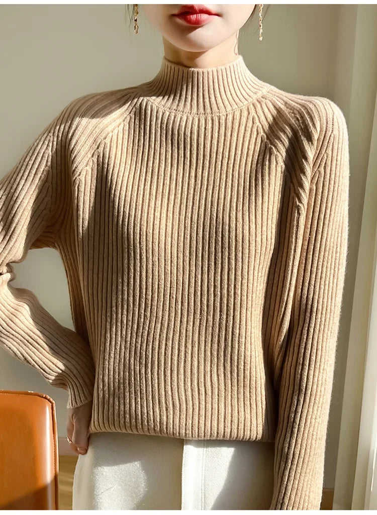 Pull Sans Manches Femme Col Montant Tricot Epais Layering 6 Coloris | MDN Store