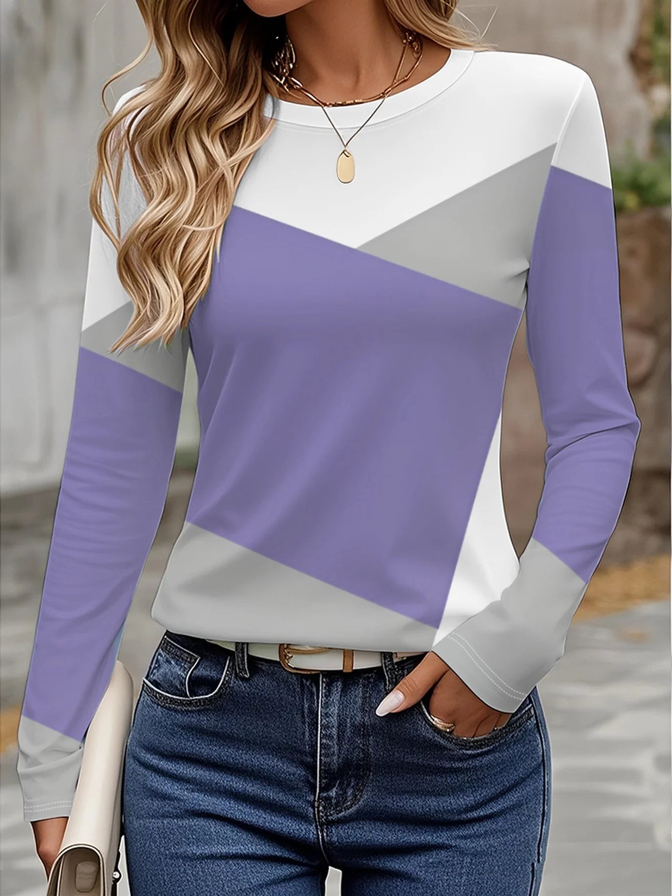 Pull Femme Patchwork 3D Colore Col Rond Regular Fit 7 Motifs XXS-XXXL | MDN Store