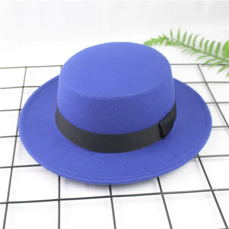 Chapeau Plat Vintage Laine Britannique | MDN